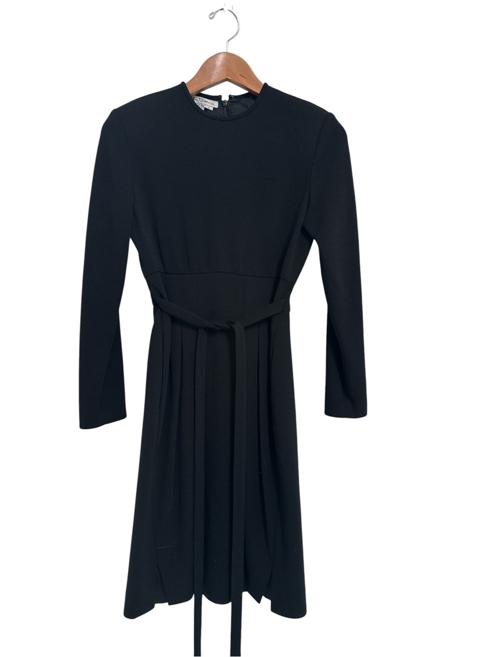Vintage Mr Beene Geoffrey Beene Black Wool Silk Long Sleeve Dress